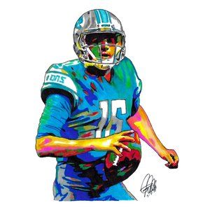 Jared Goff Detroit Lions QB Football Sports Poster Print Wall Art 18x24